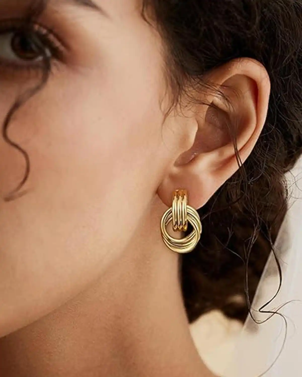 Sherlove Trendy Gold Plated Knot Earrings for Women