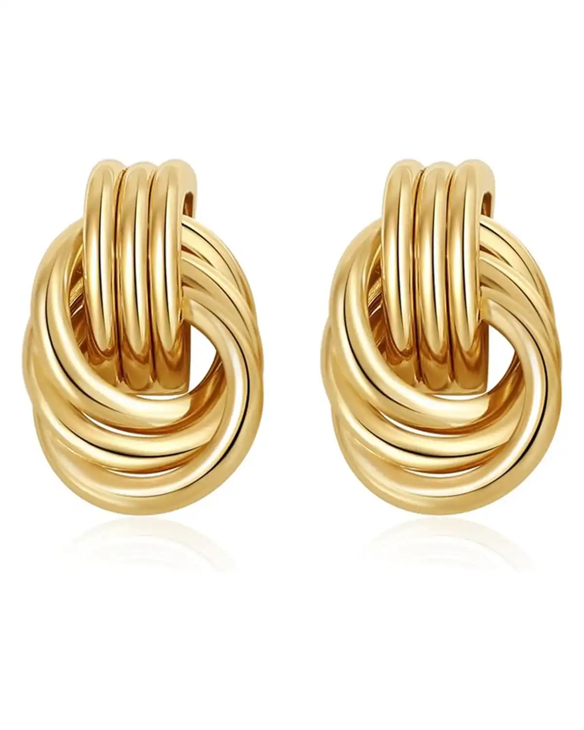 Sherlove Trendy Gold Plated Knot Earrings for Women