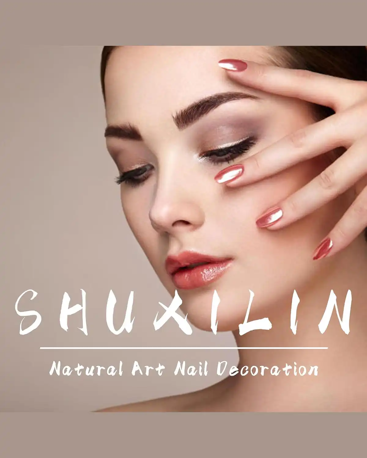 Shuxilin 24Pcs Snowflake Glitter Christmas Press on Nails