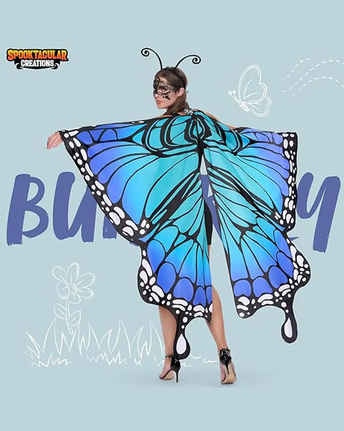 Spooktacular Creations Halloween Butterfly Wings Costume for Women