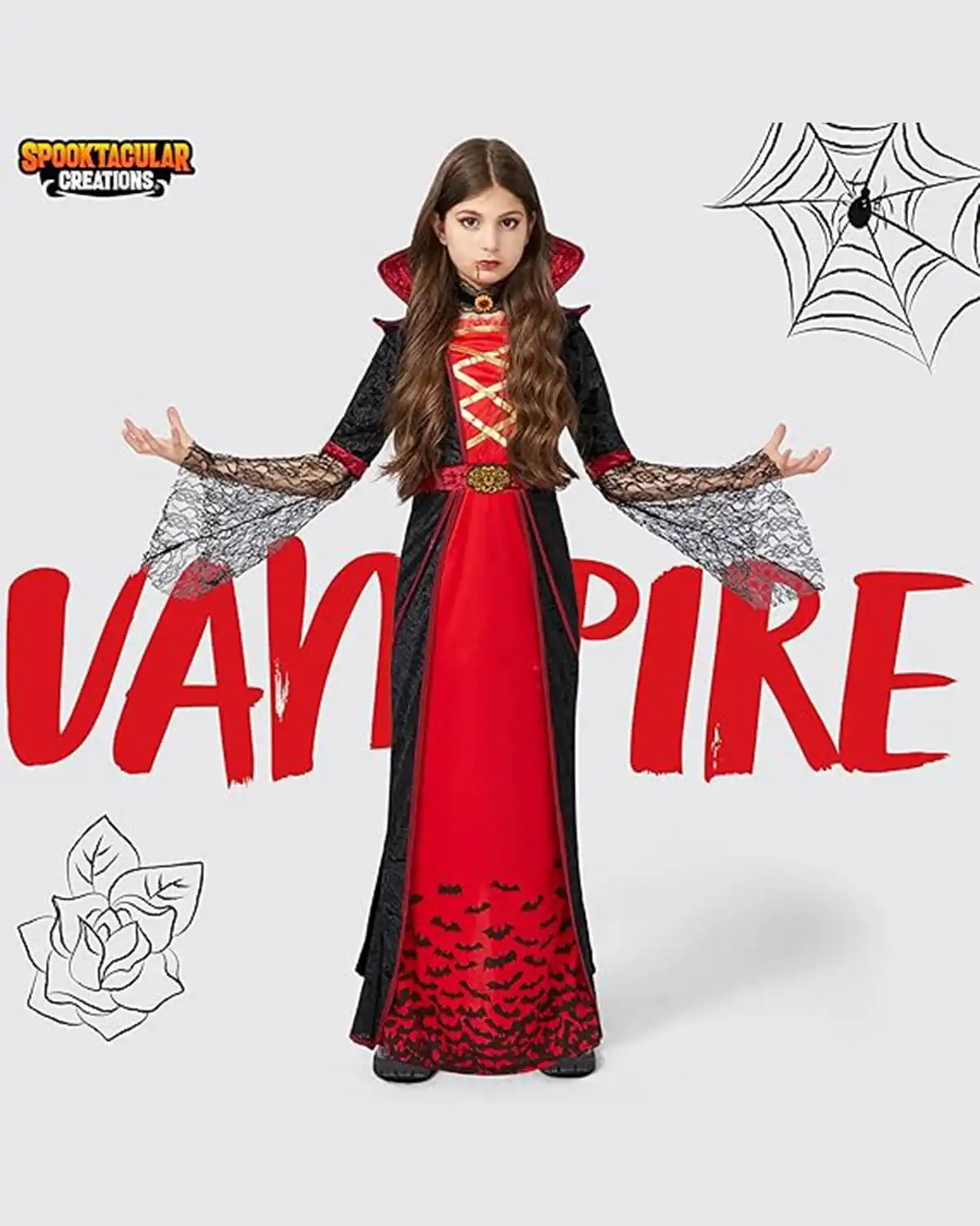 Spooktacular Creations Royal Vampire Costume for Girls