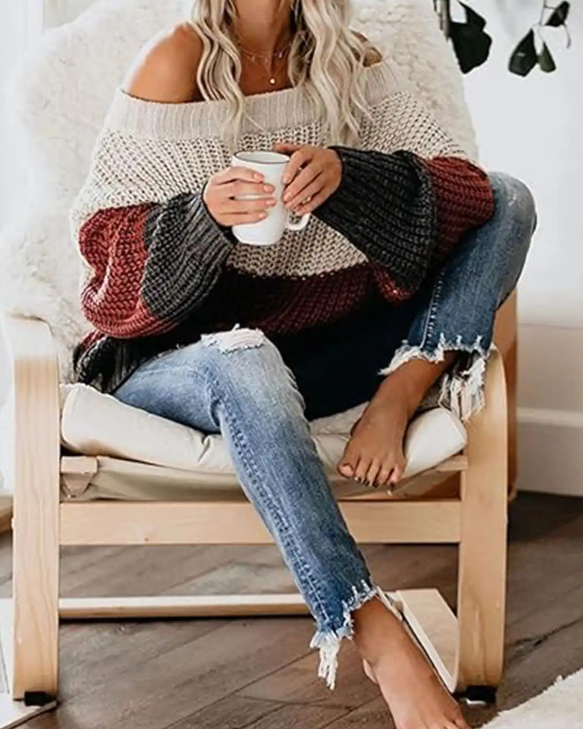 Vimpunec Womens Oversized Sweater