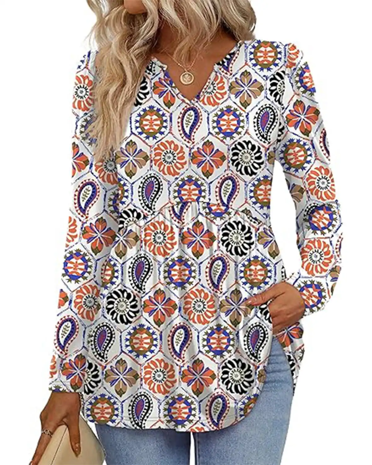 Wiholl Tops Long Sleeve Fall Shirt