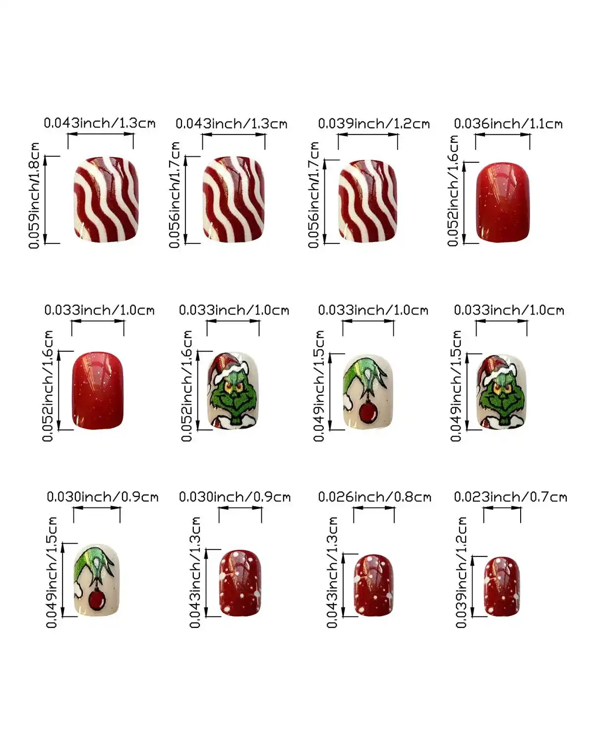 Zdiwoo Christmas Press on Nails