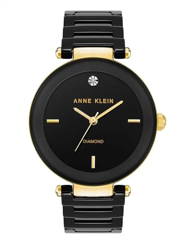 Anne Klein Women Black Ceramic Bracelet Watch