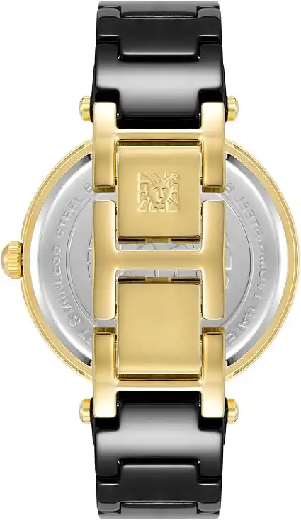 Anne Klein Women Black Ceramic Bracelet Watch for Womens