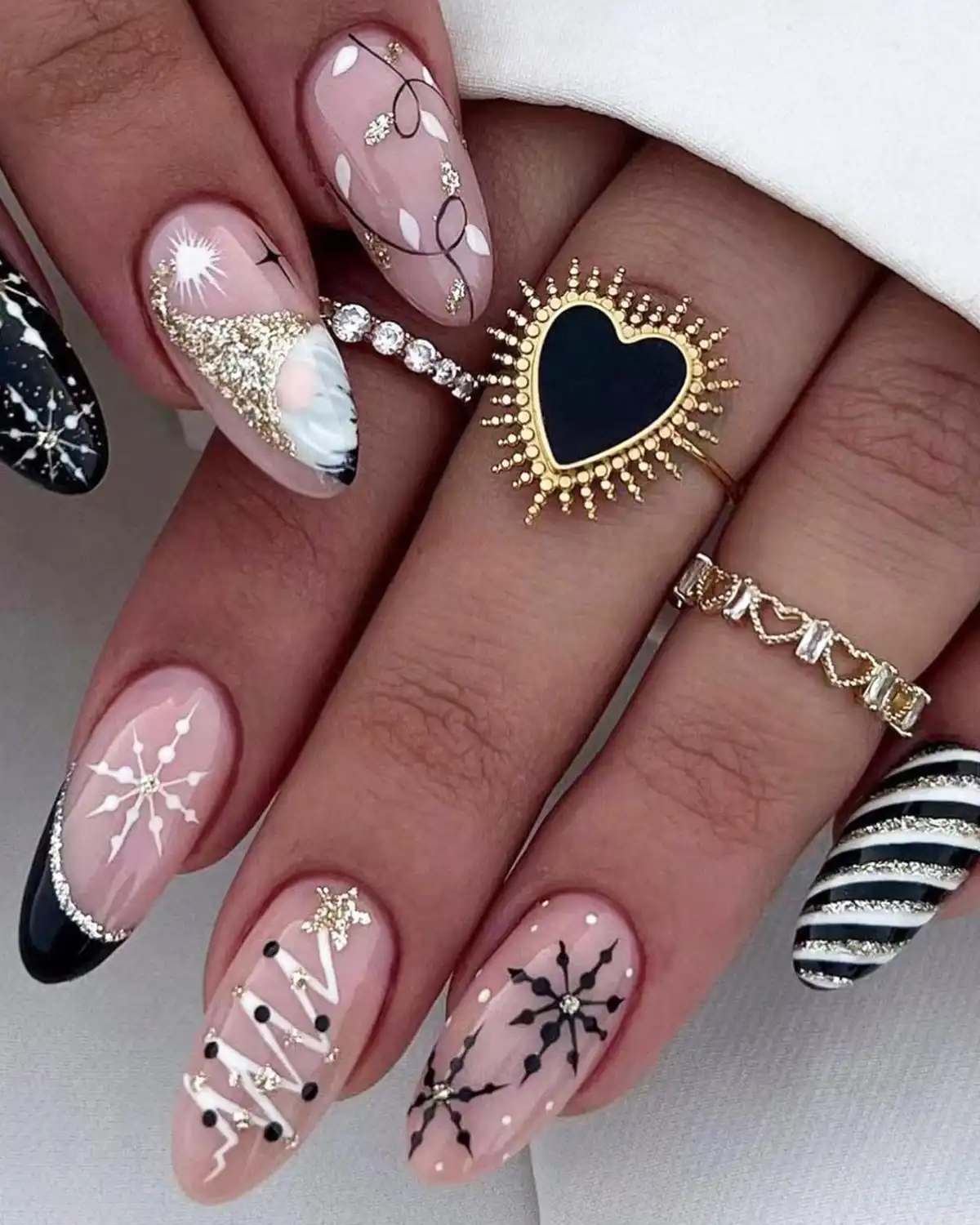 Asabite 24 Pcs Christmas Press on Nails