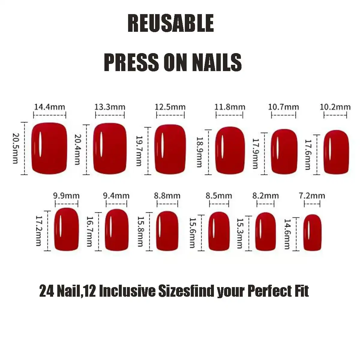 Christmas Press on Nails Short Square Fake Snowflake Glue on Black False With Design Glossy Artificial