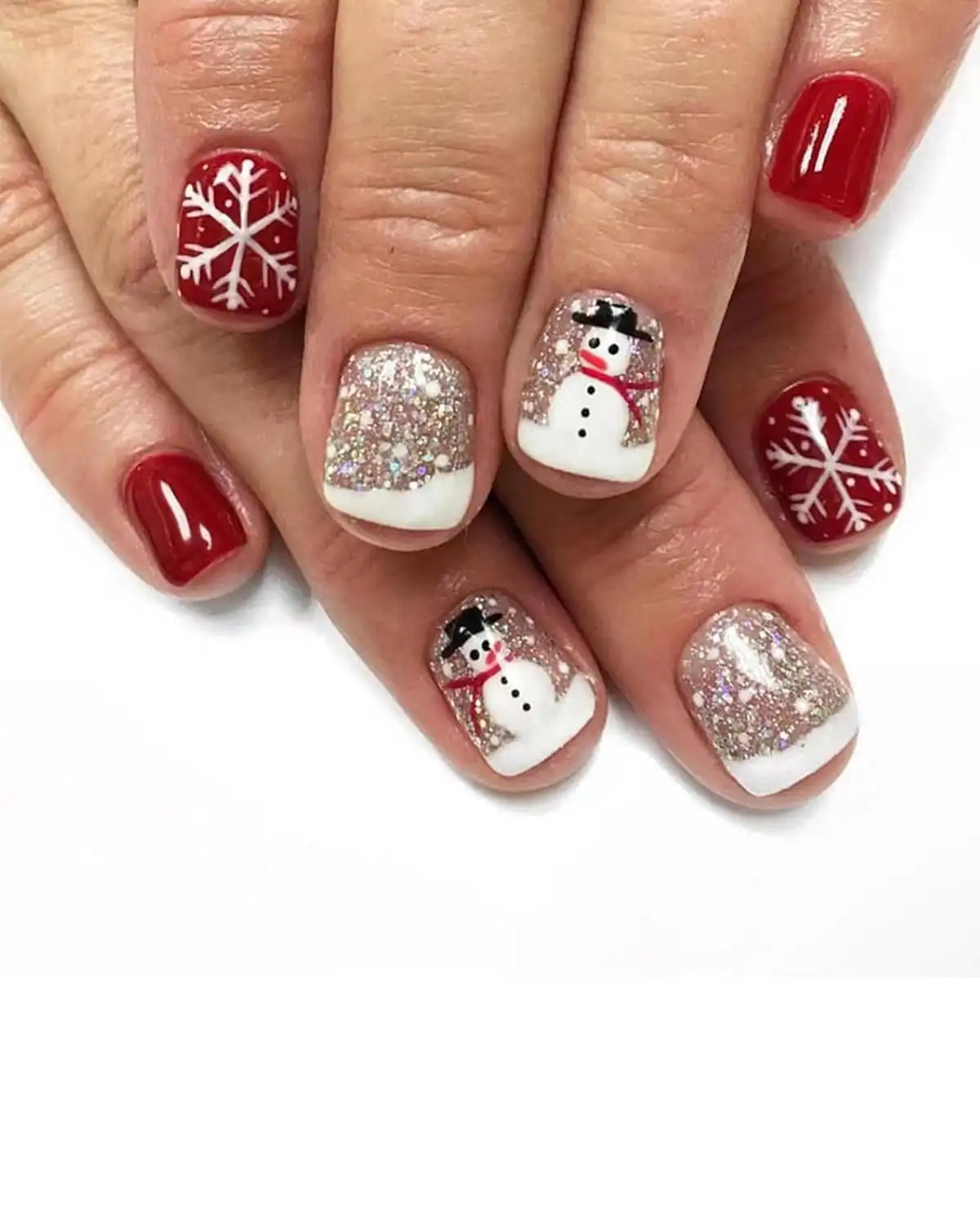 Xenophoer Christmas Press on Short Nails
