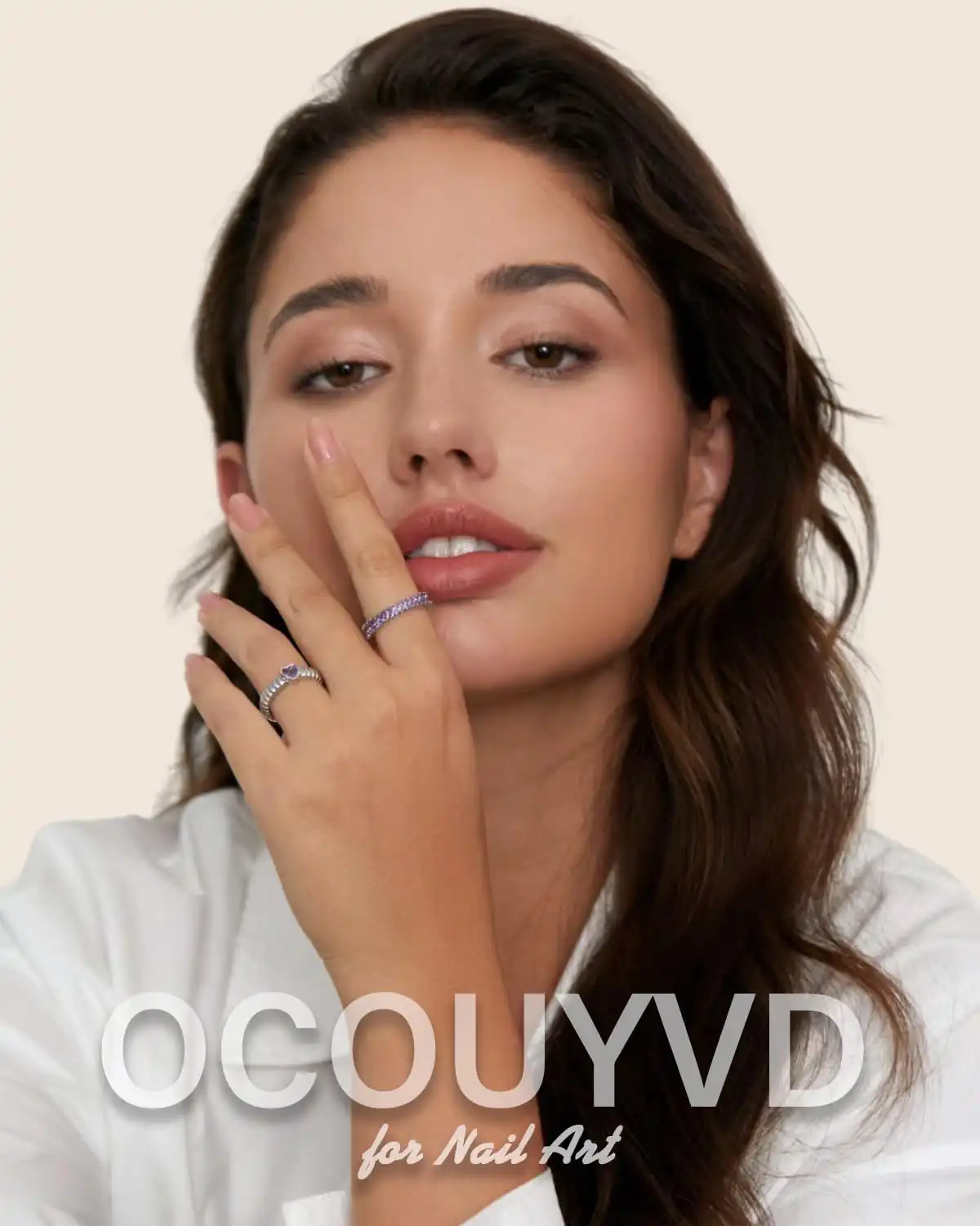 24 Pcs Christmas Press on Nails - Short Square Xmas Cute Embossed Gingerbread Man Snowflake Snowhouse Designs Fake Nails