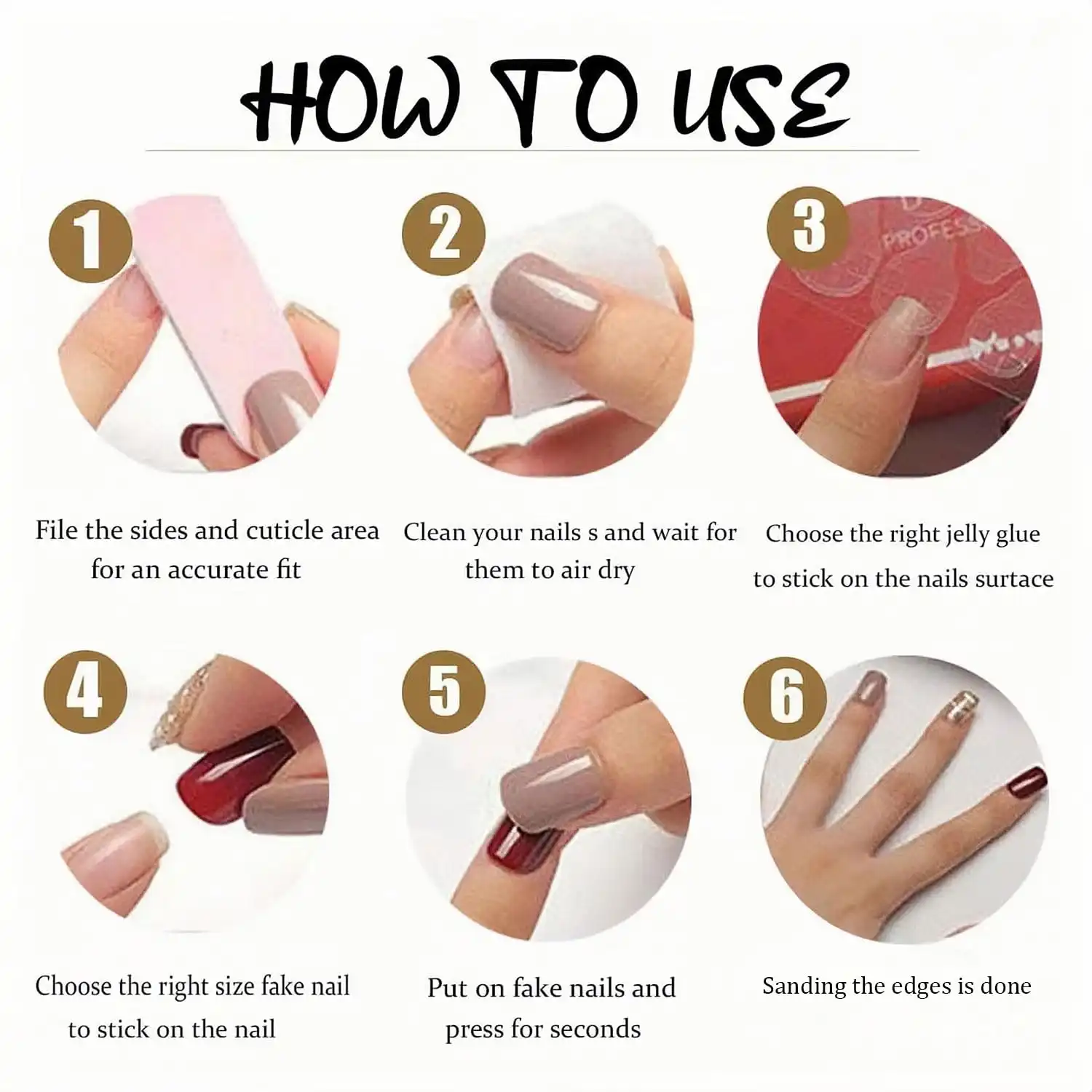 Christmas Press on Nails Short Square Snowman Snowflake False Nail