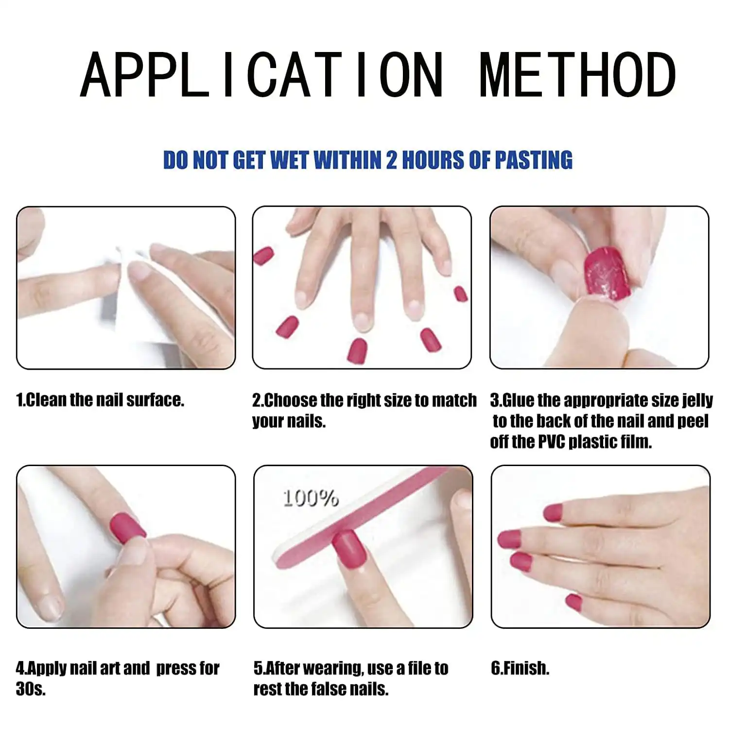 Christmas Short Square Press on Nails Winter Snowflake Fake Nails