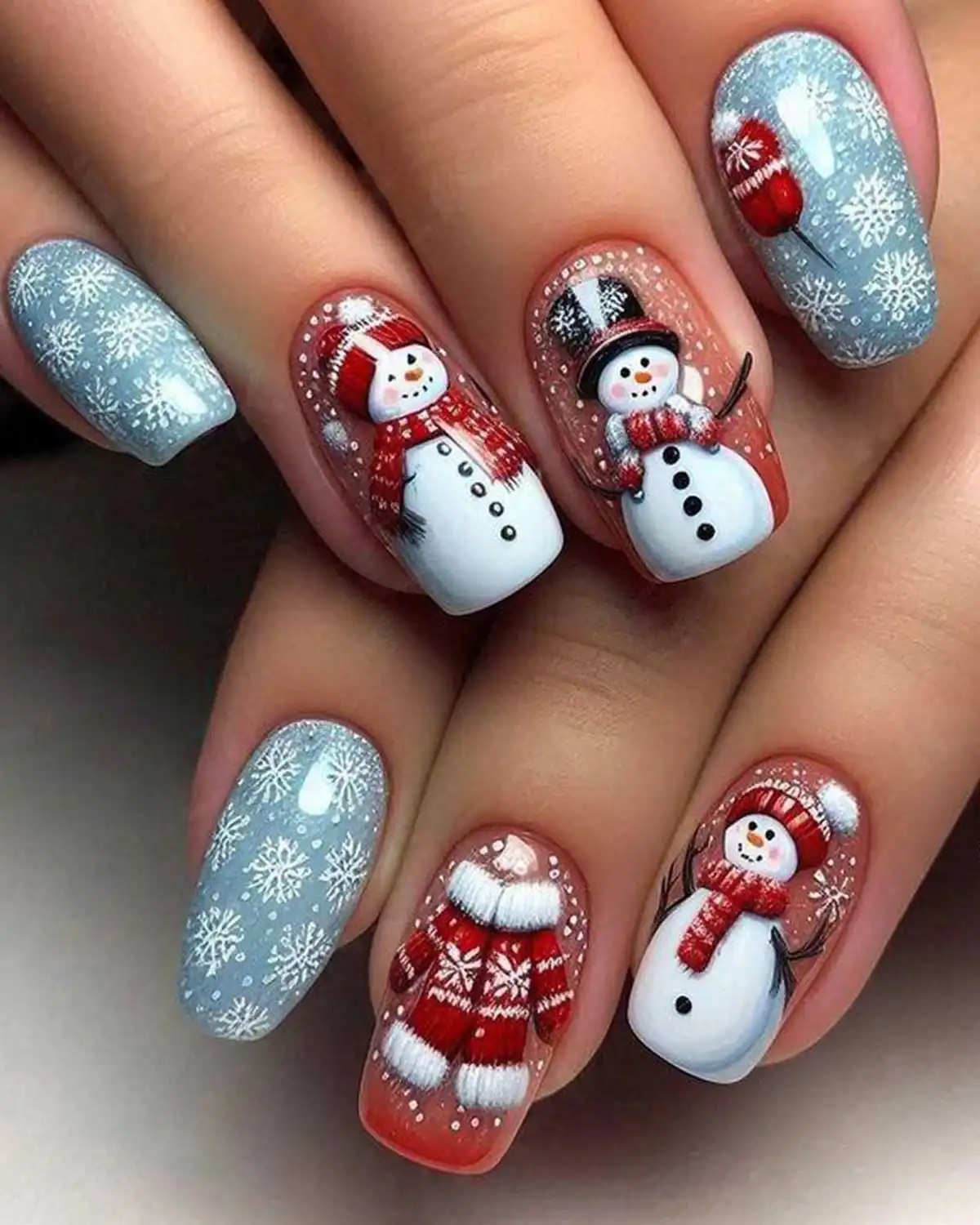MDSCVE 24Pcs Christmas Press on Nails