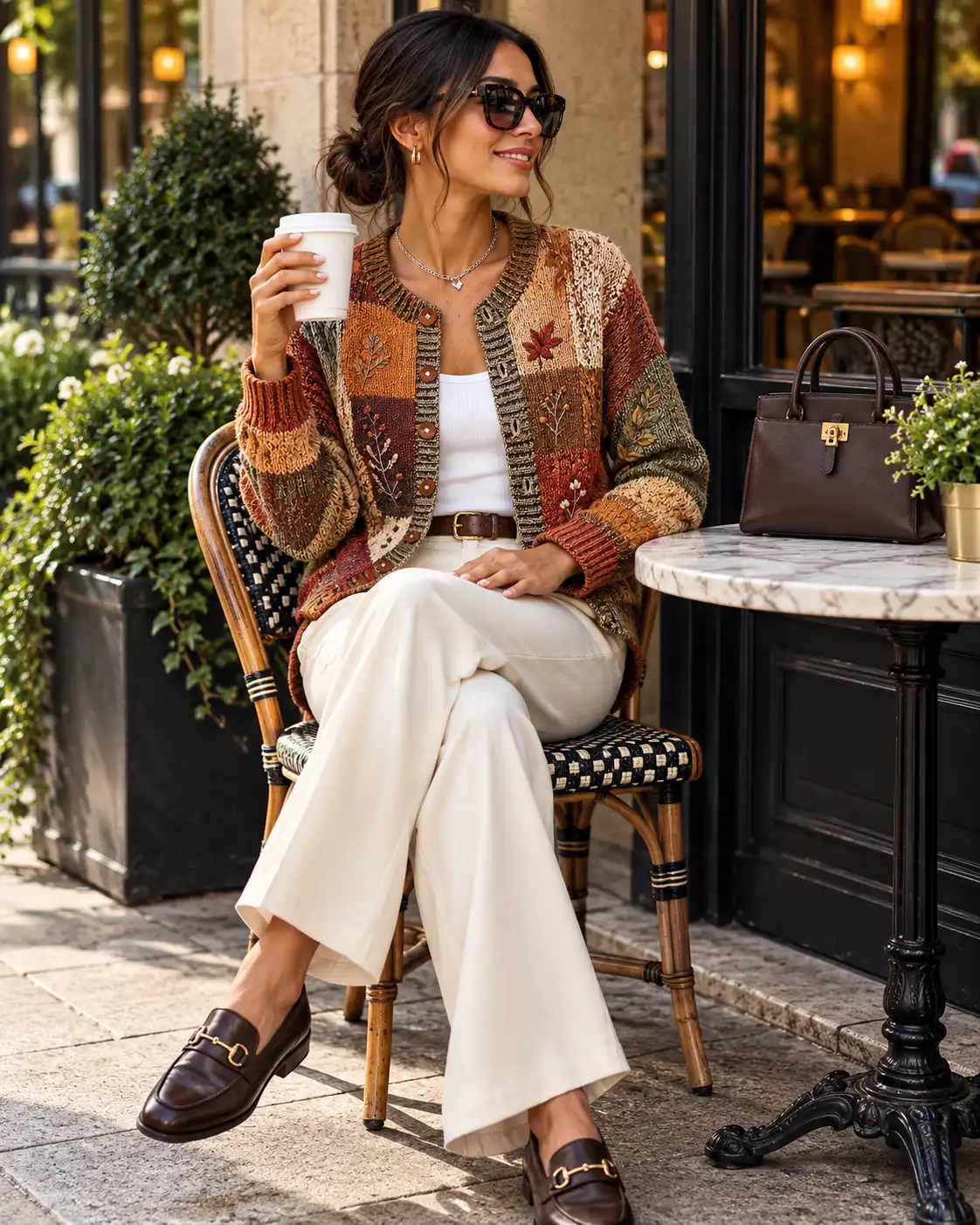 Cardigan Plaid Sweaters for Women