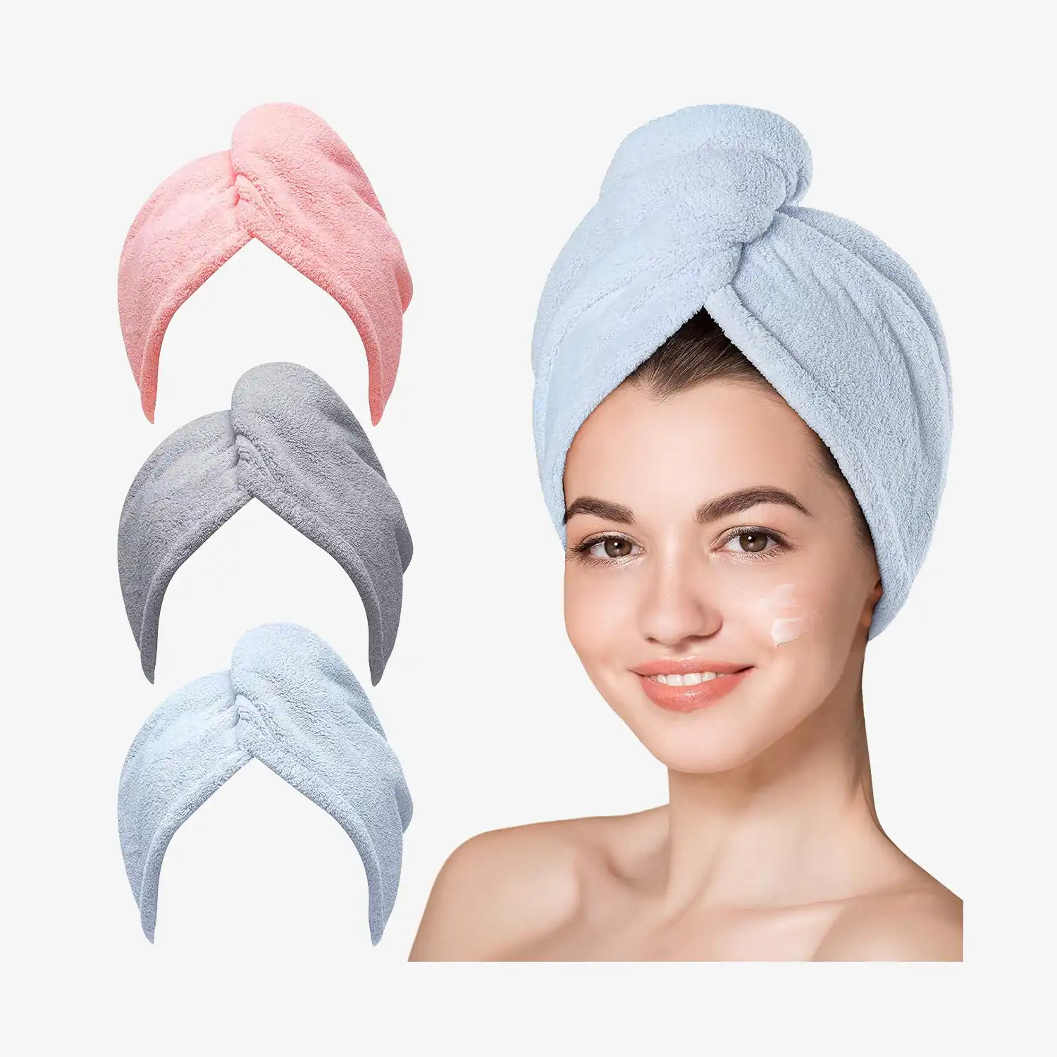 Hicober Microfiber Hair Towel Wraps for Women