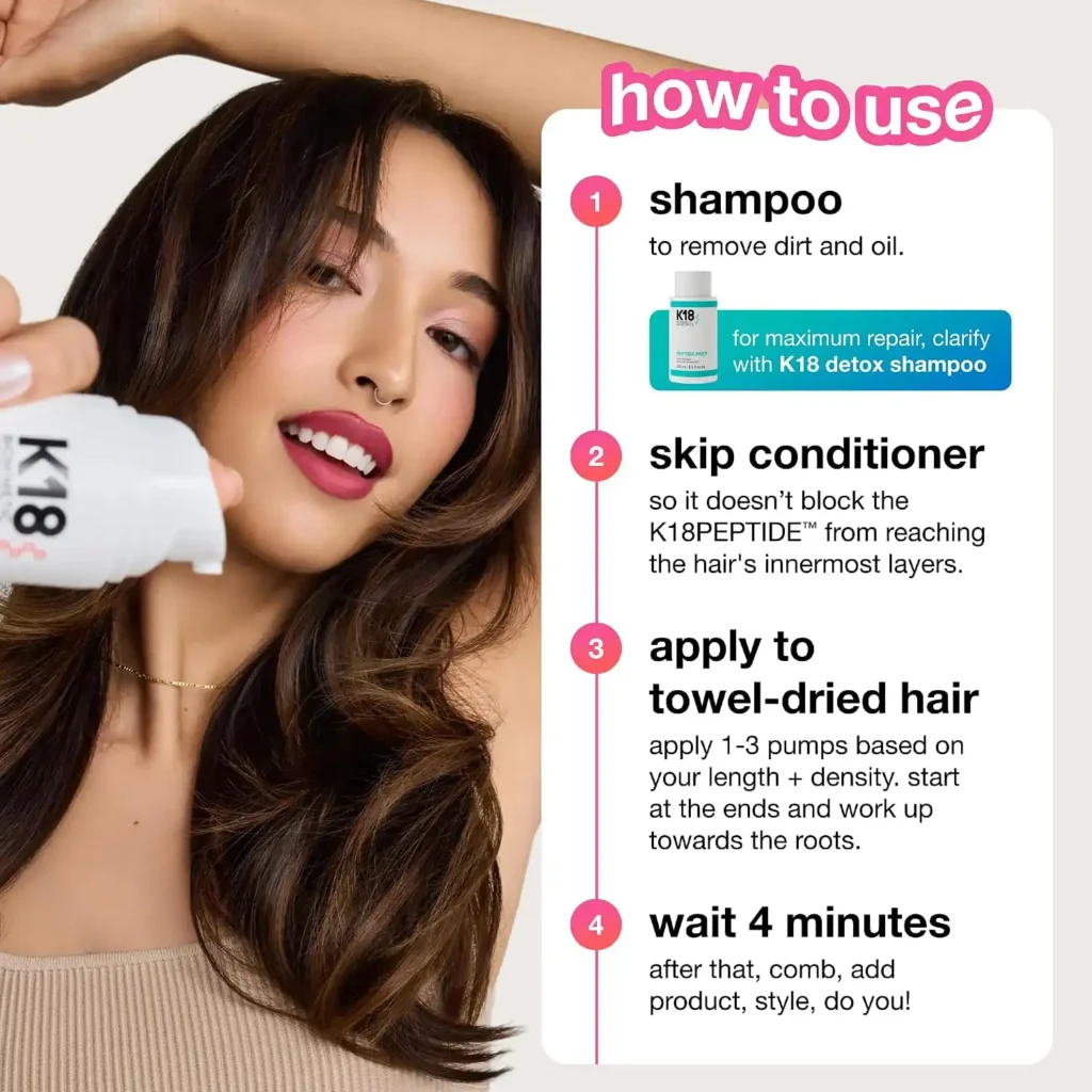How to Use K18 Leave-In Molecular Repair Hair Mask